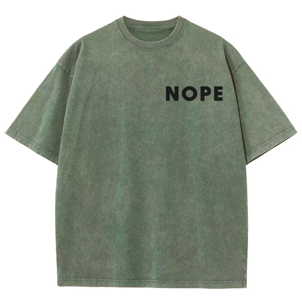 Nope Sci-Fi Horror Graphic Retro Washed T-Shirt