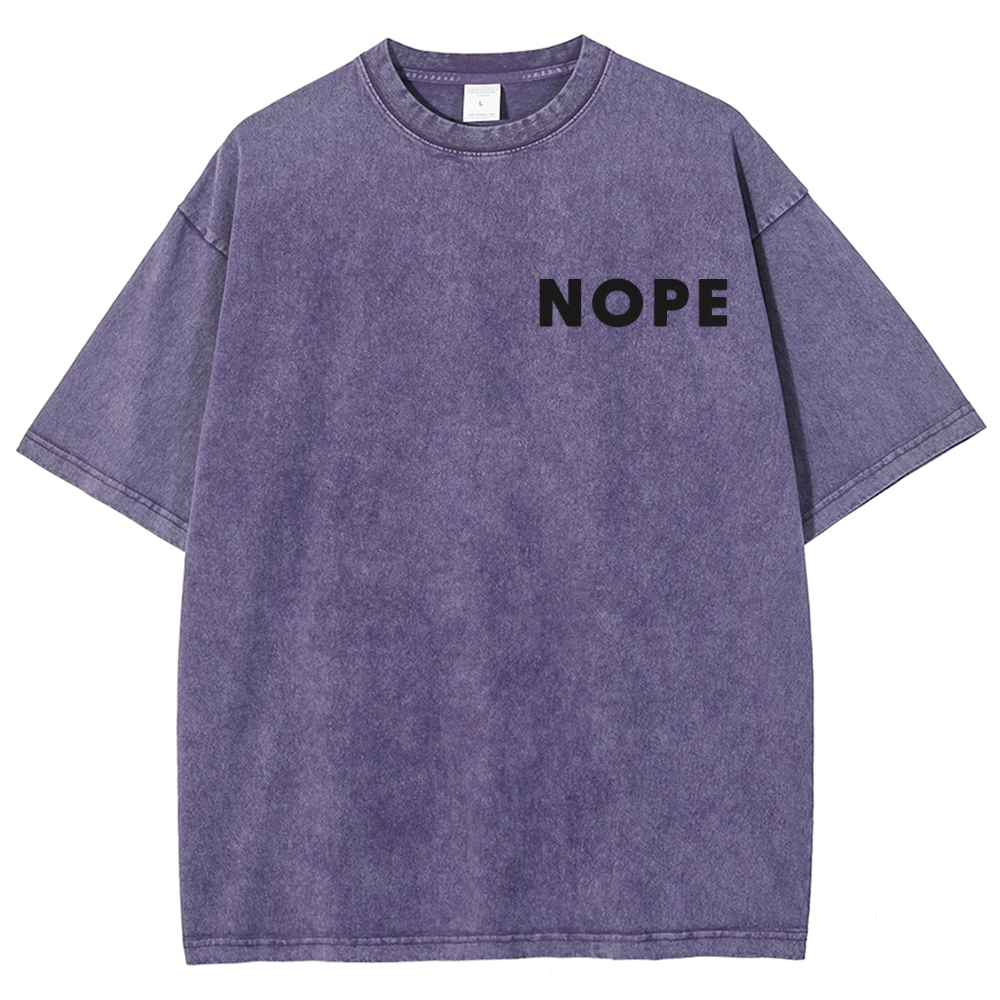 Nope Sci-Fi Horror Graphic Retro Washed T-Shirt