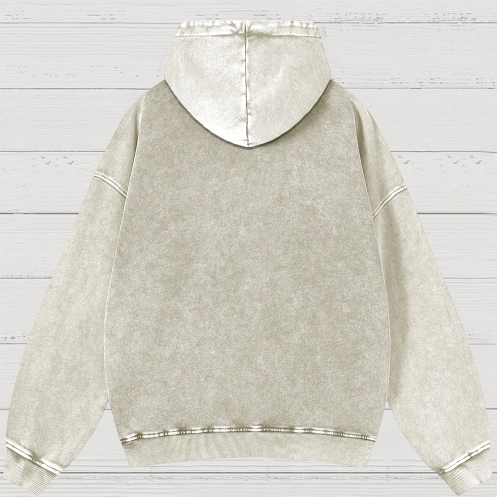 Sci-Fi Winter Resort Graphic Retro Washed Hoodies