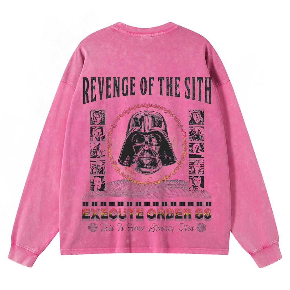 Revenge of the Sith Retro Washed Long-Sleeved T-Shirt
