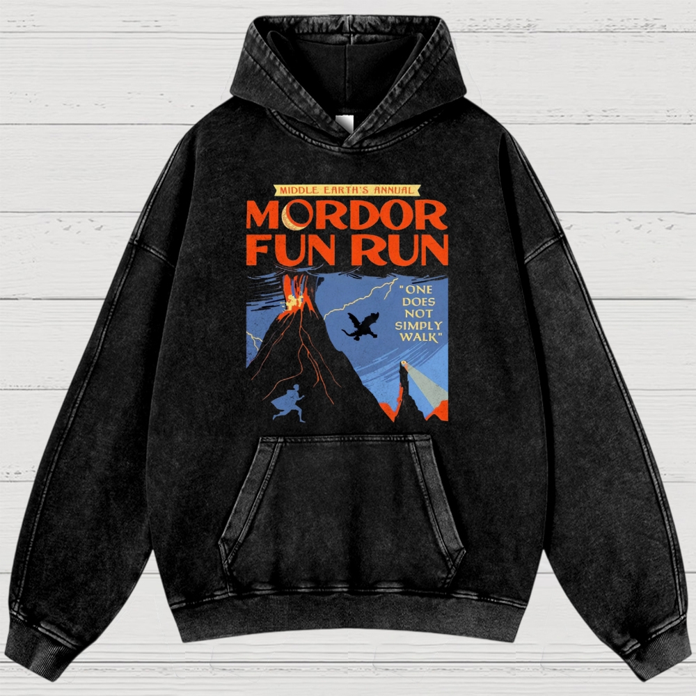 Mordor Fun Run Retro Washed Hoodies