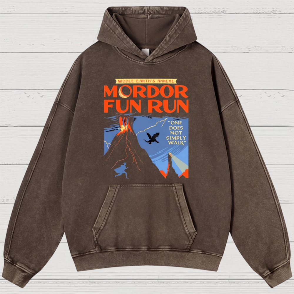 Mordor Fun Run Retro Washed Hoodies