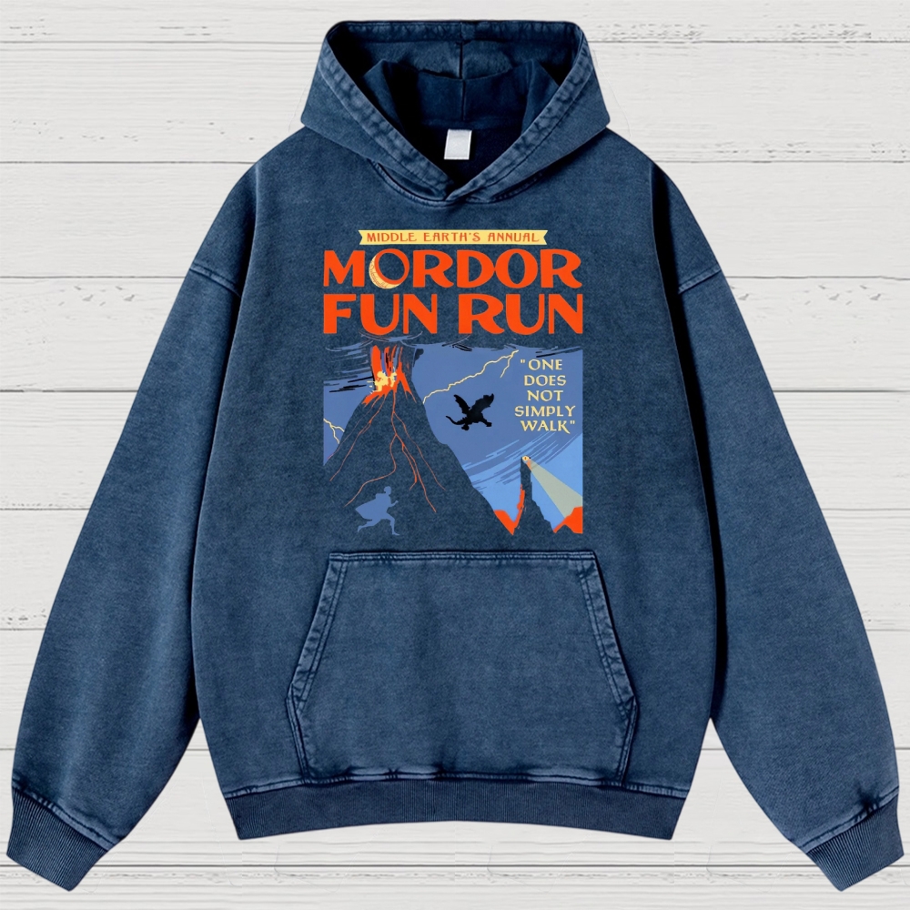 Mordor Fun Run Retro Washed Hoodies
