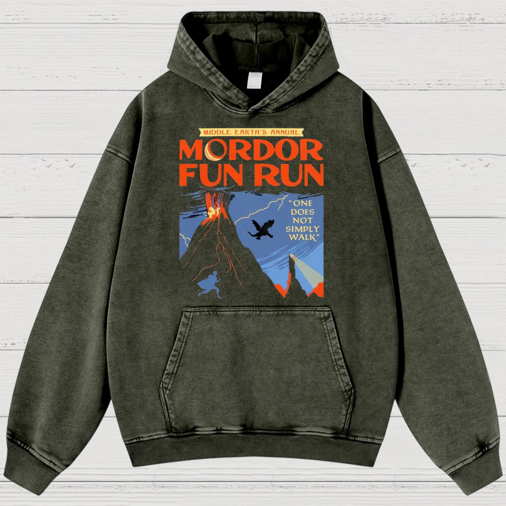 Mordor Fun Run Retro Washed Hoodies