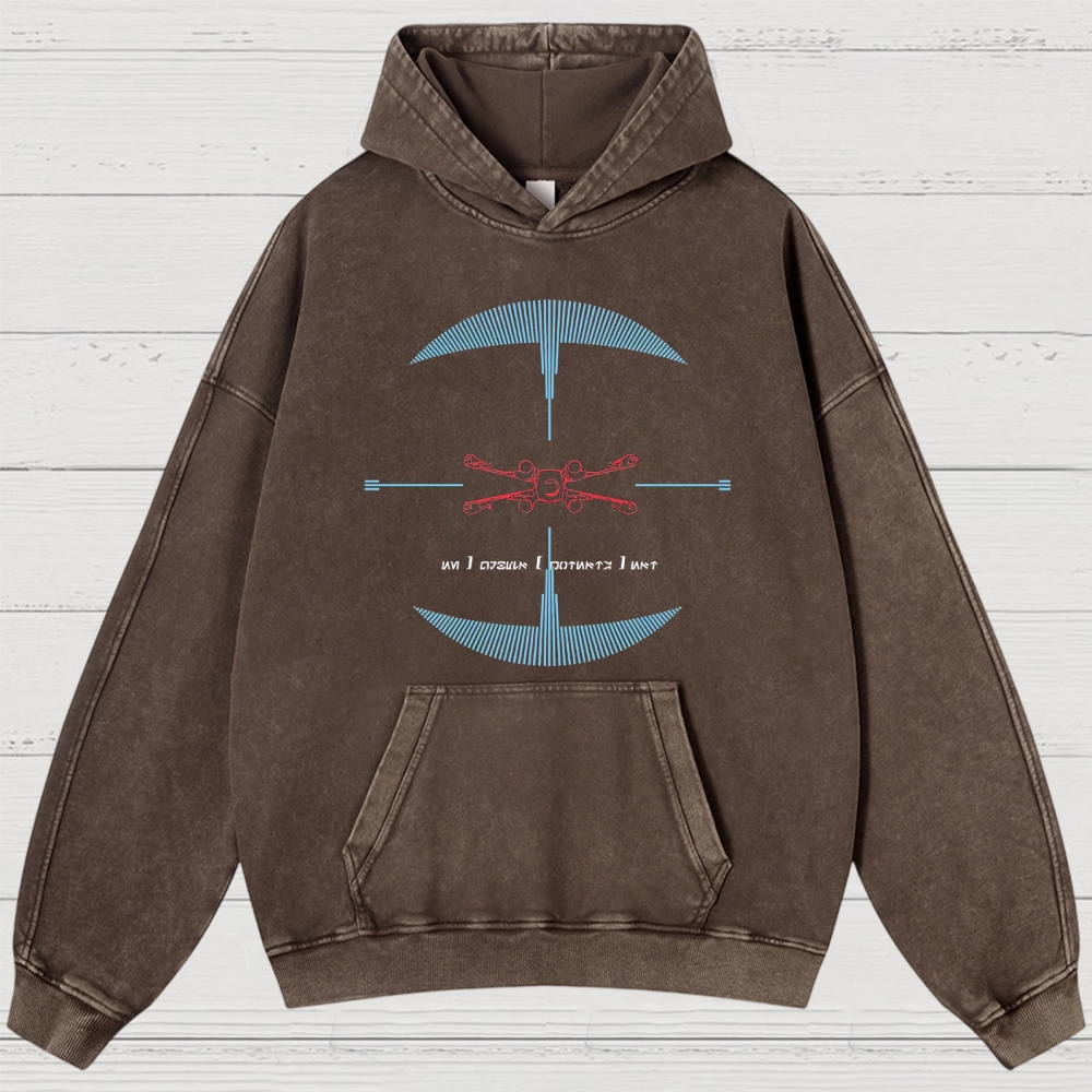 Drone & Futuristic Graphic Washed Hoodies