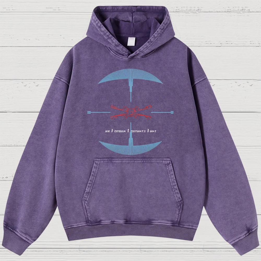 Drone & Futuristic Graphic Washed Hoodies