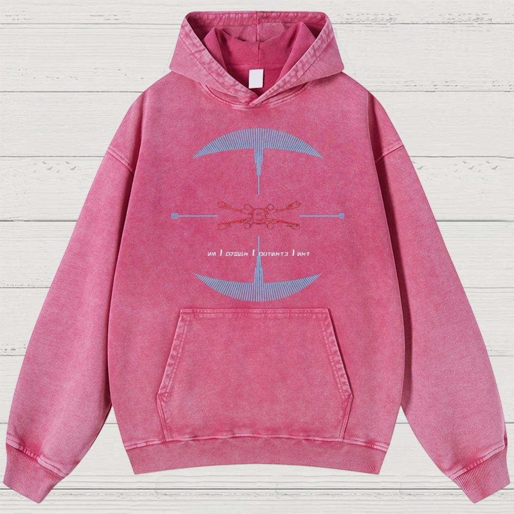 Drone & Futuristic Graphic Washed Hoodies