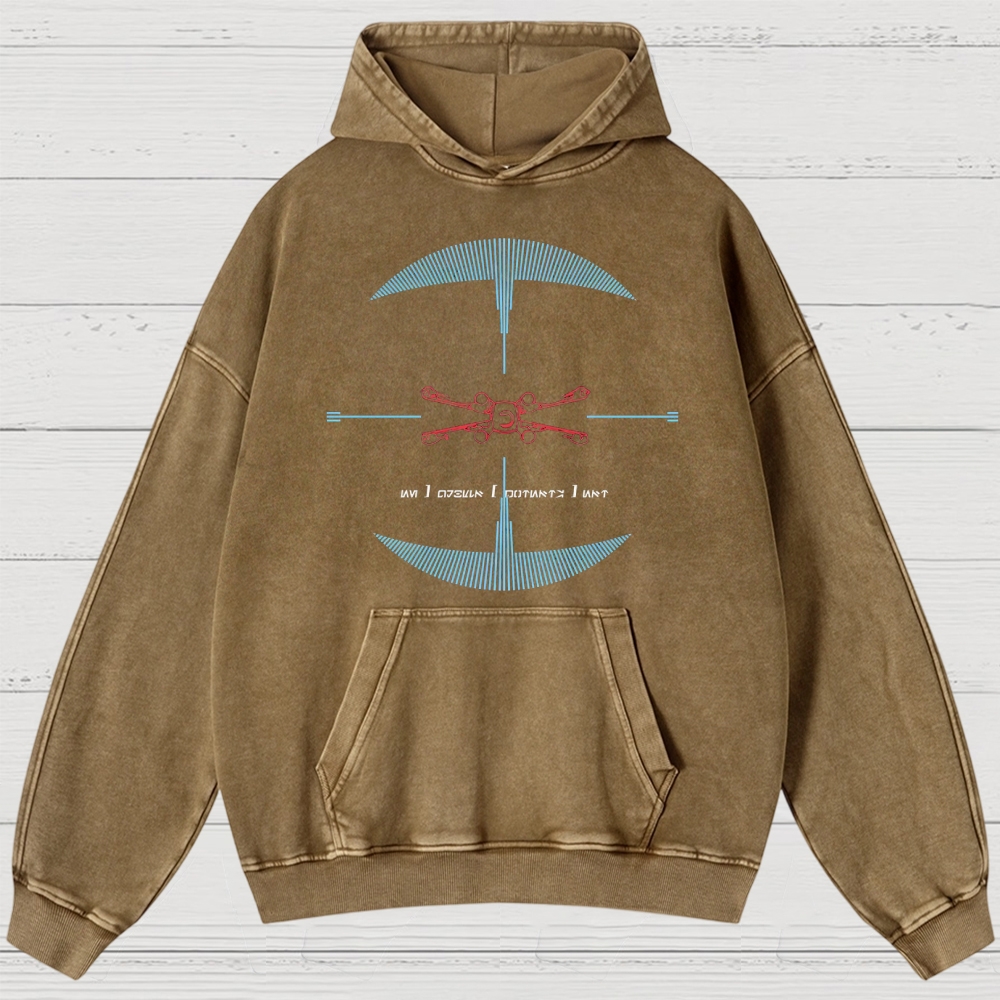 Drone & Futuristic Graphic Washed Hoodies