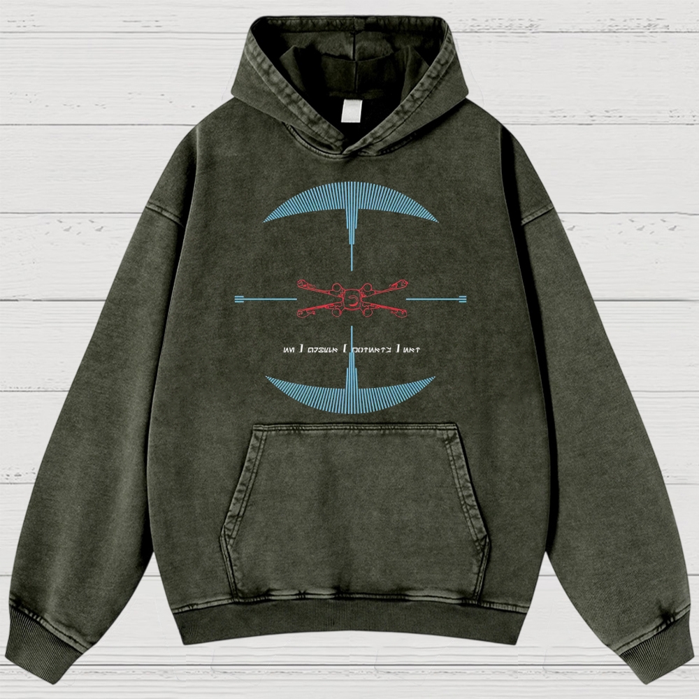 Drone & Futuristic Graphic Washed Hoodies