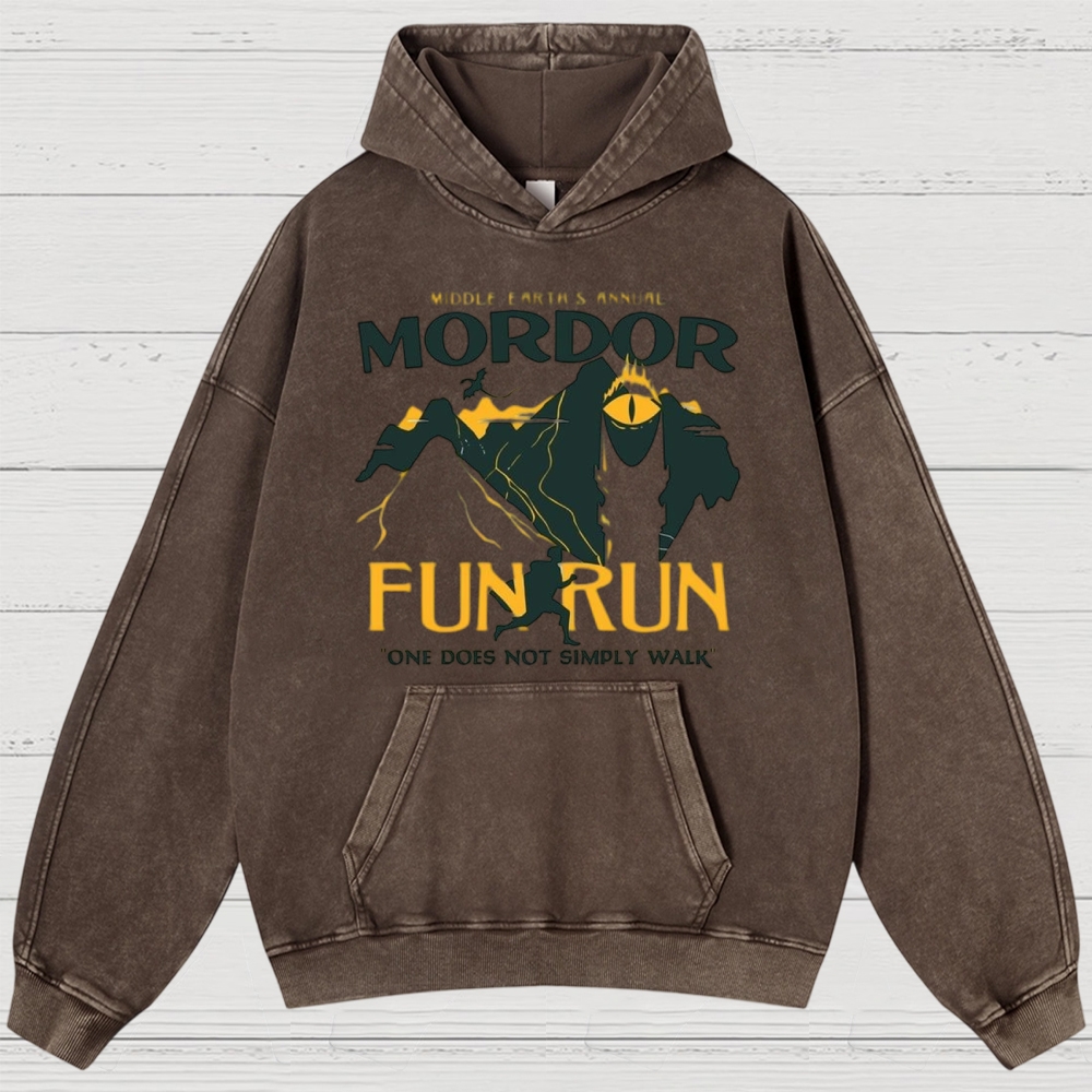 Mordor Fun Run Retro Washed Hoodies