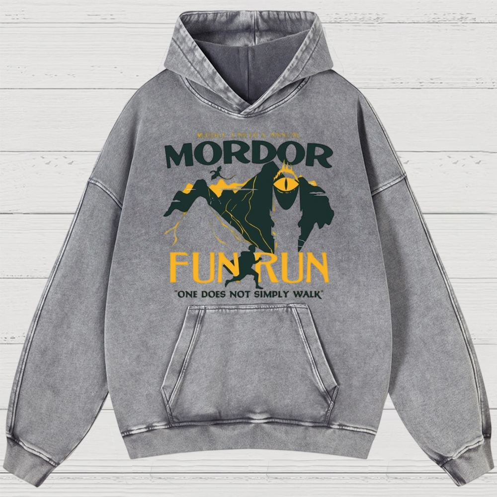 Mordor Fun Run Retro Washed Hoodies