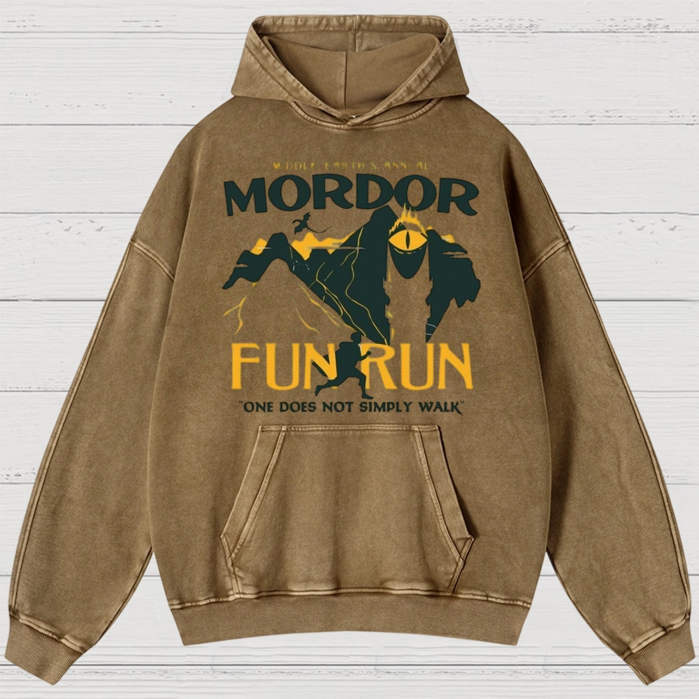 Mordor Fun Run Retro Washed Hoodies