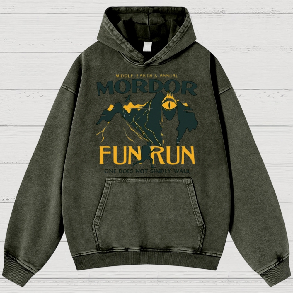 Mordor Fun Run Retro Washed Hoodies