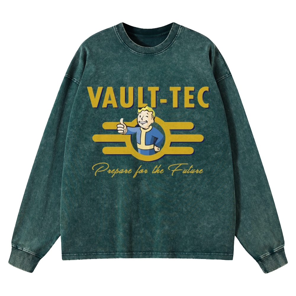 Vault-Tec Retro Washed Long-Sleeved T-Shirt