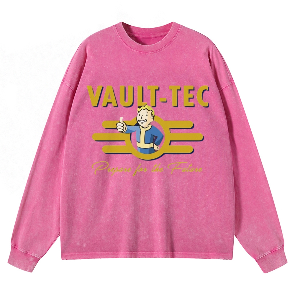 Vault-Tec Retro Washed Long-Sleeved T-Shirt