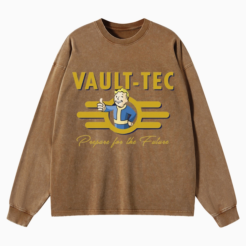 Vault-Tec Retro Washed Long-Sleeved T-Shirt