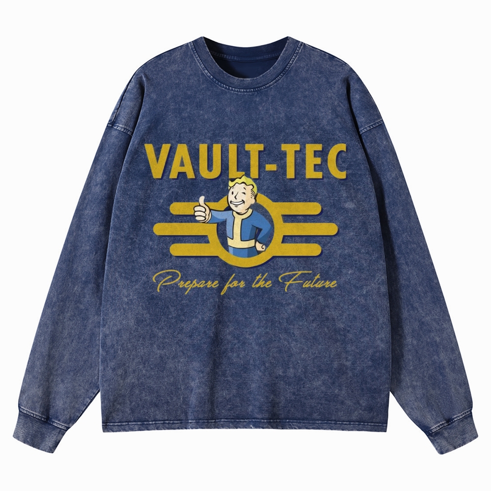Vault-Tec Retro Washed Long-Sleeved T-Shirt