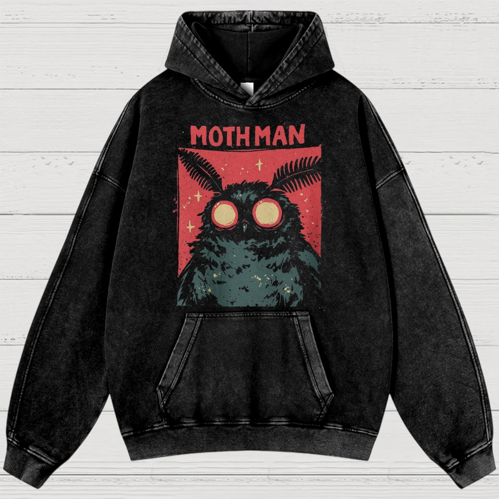 Mothman Sightings Washed Hoodies 