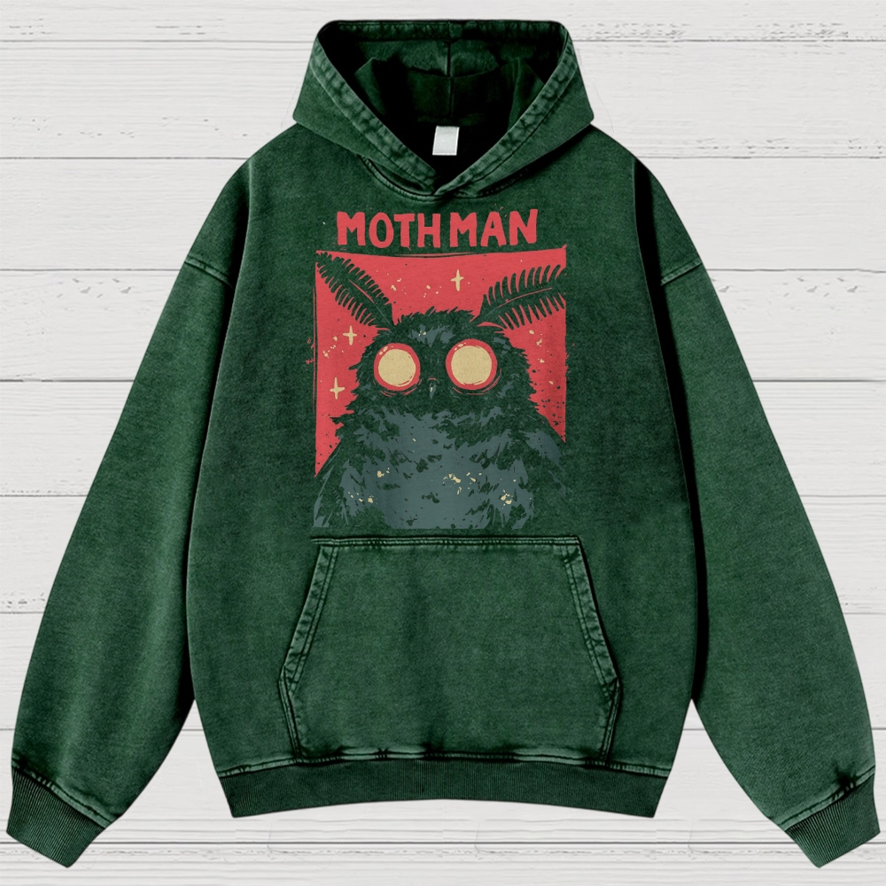 Mothman Sightings Washed Hoodies 