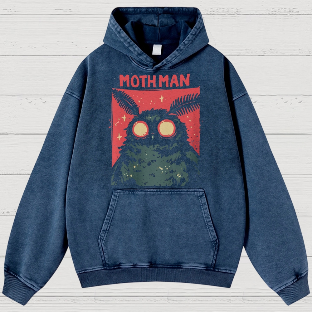 Mothman Sightings Washed Hoodies 