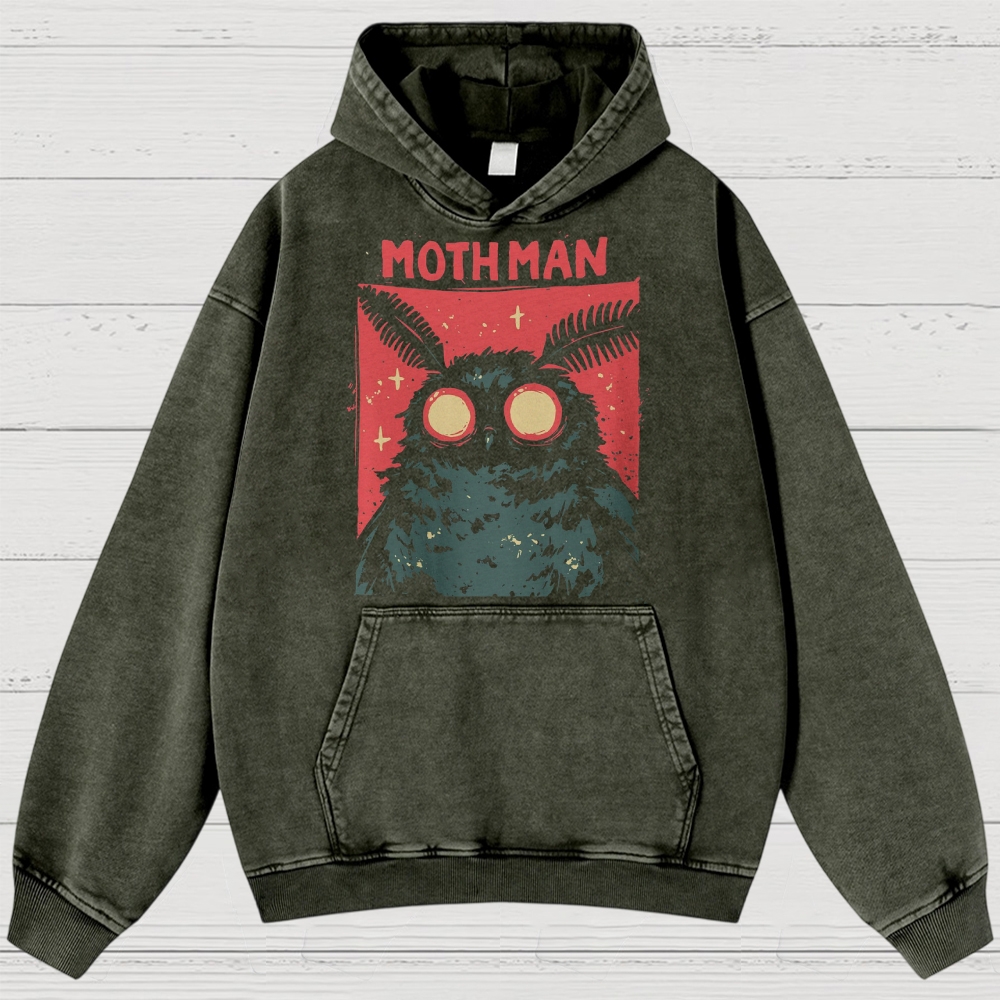 Mothman Sightings Washed Hoodies 