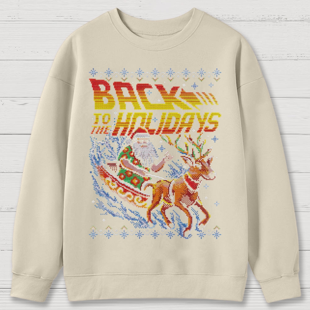 Back To The Holidays Cotton Sweatshirts 