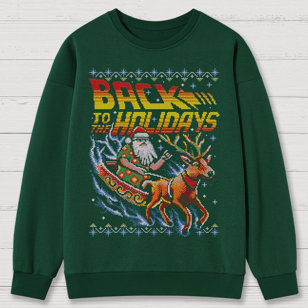 Back To The Holidays Cotton Sweatshirts 