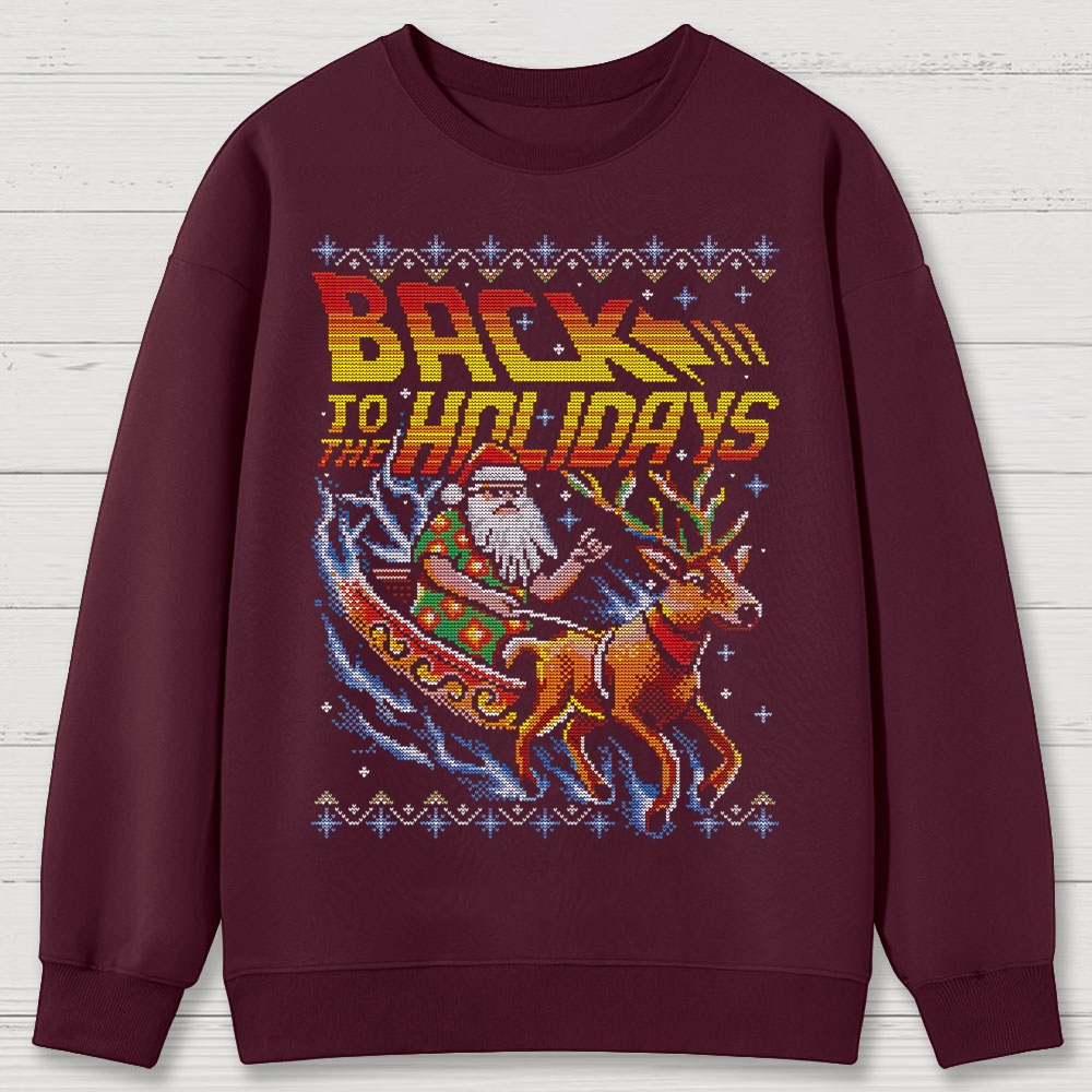 Back To The Holidays Cotton Sweatshirts 