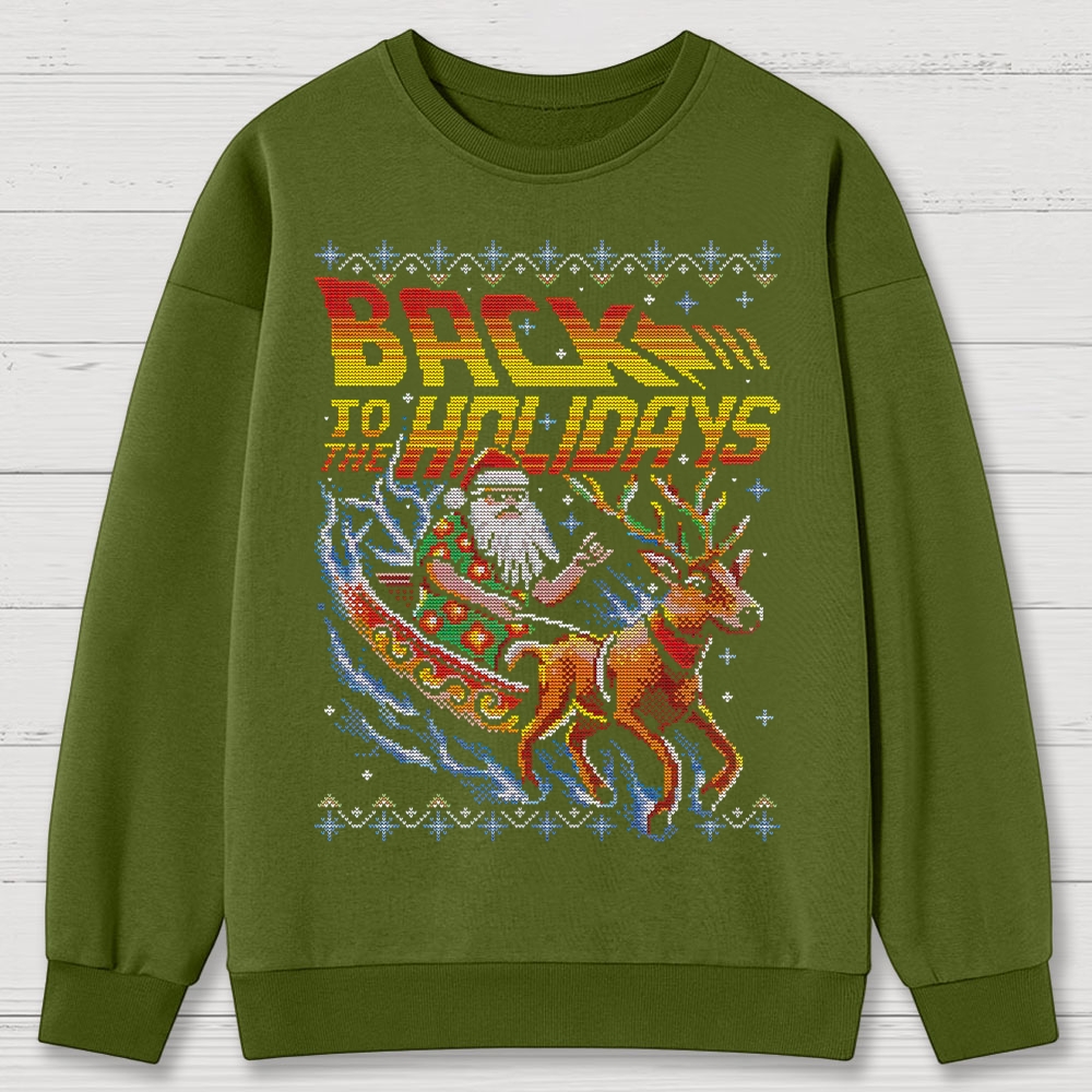 Back To The Holidays Cotton Sweatshirts 