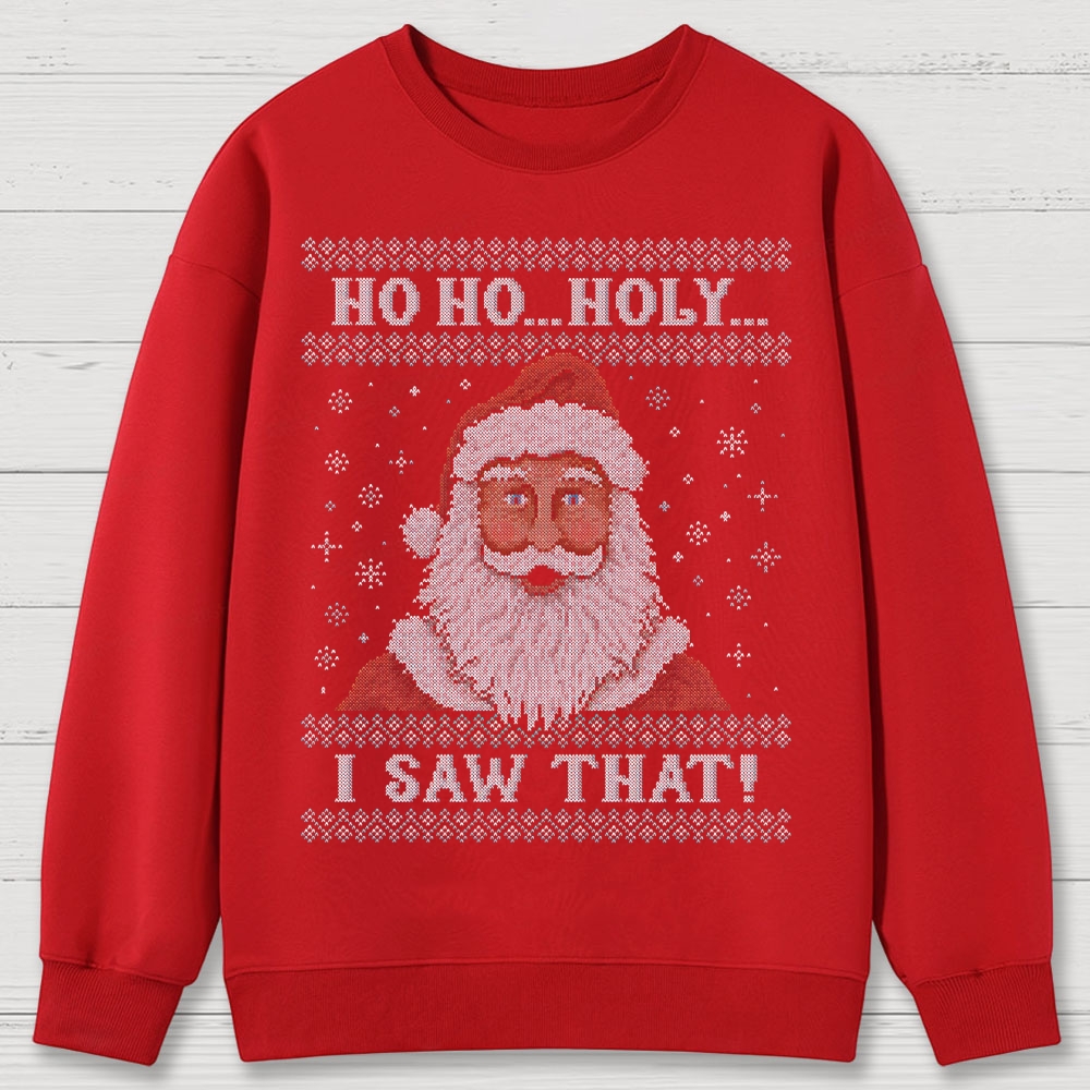Santa Is Watching Cotton Sweatshirts