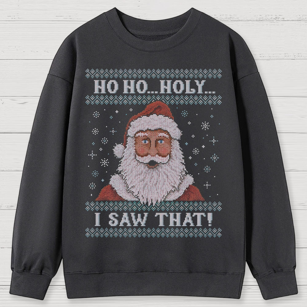 Santa Is Watching Cotton Sweatshirts