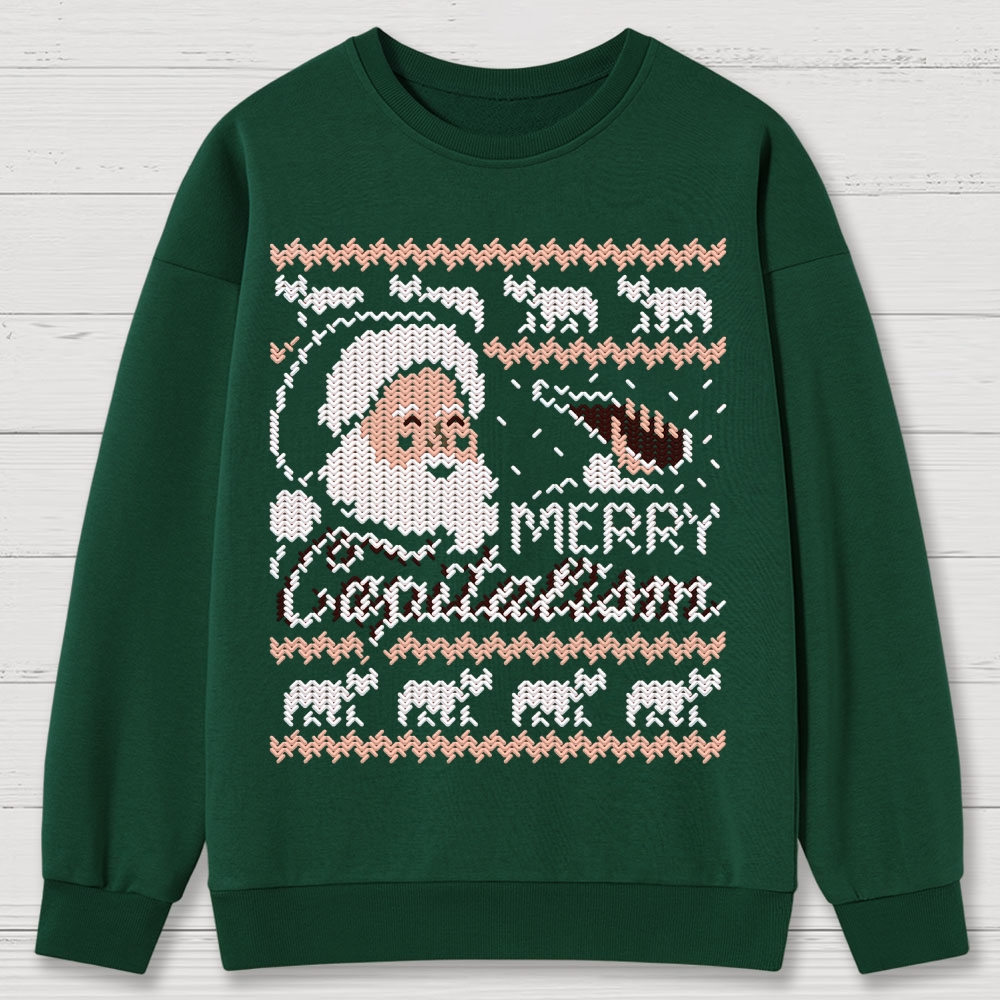 Merry Capitalism Cotton Sweatshirts