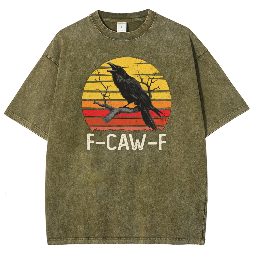 F-CAW-F Raven Retro Washed T-Shirt