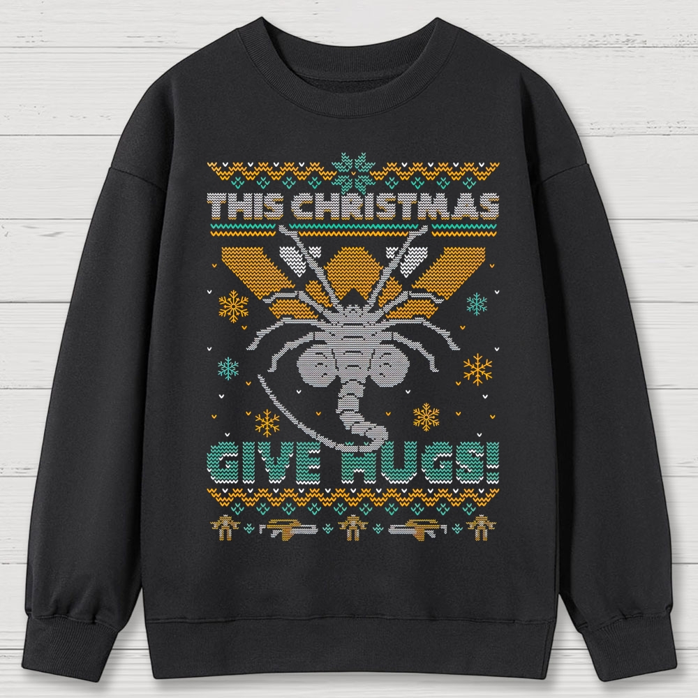 Ugly Christmas Hugs Cotton Sweatshirts