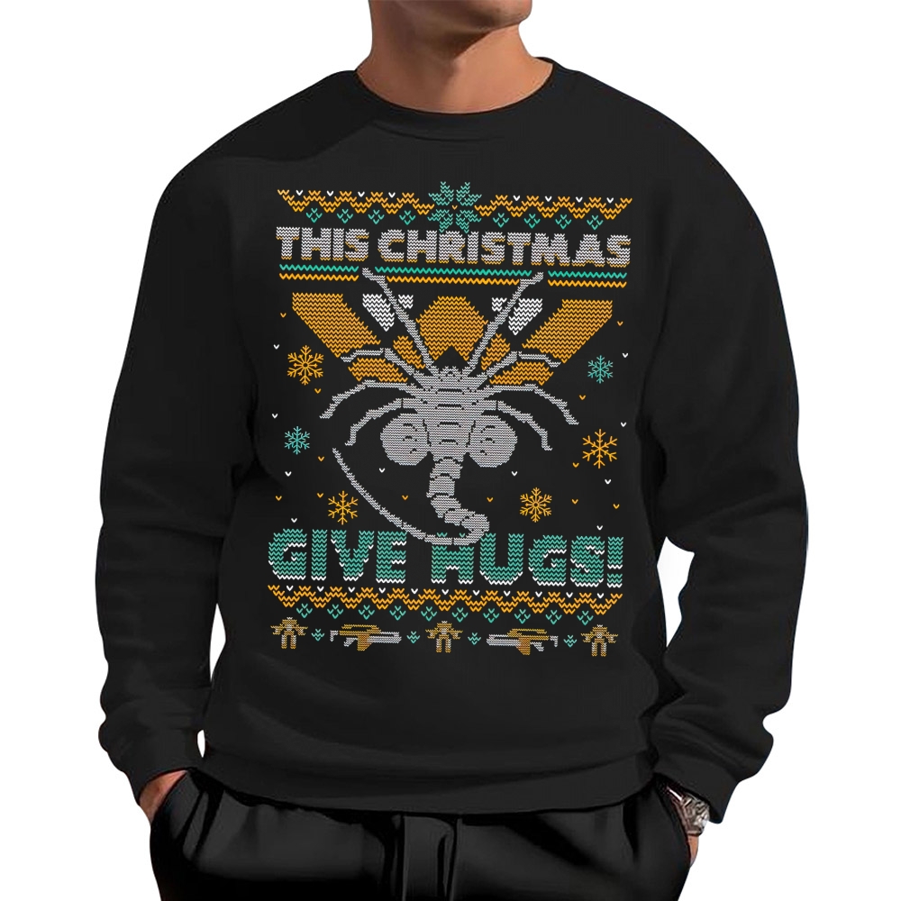 Ugly Christmas Hugs Cotton Sweatshirts