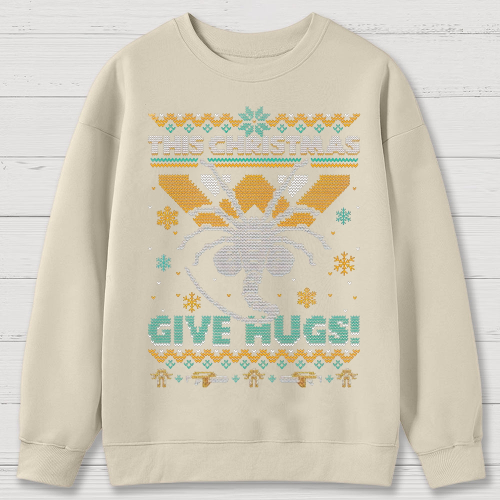 Ugly Christmas Hugs Cotton Sweatshirts