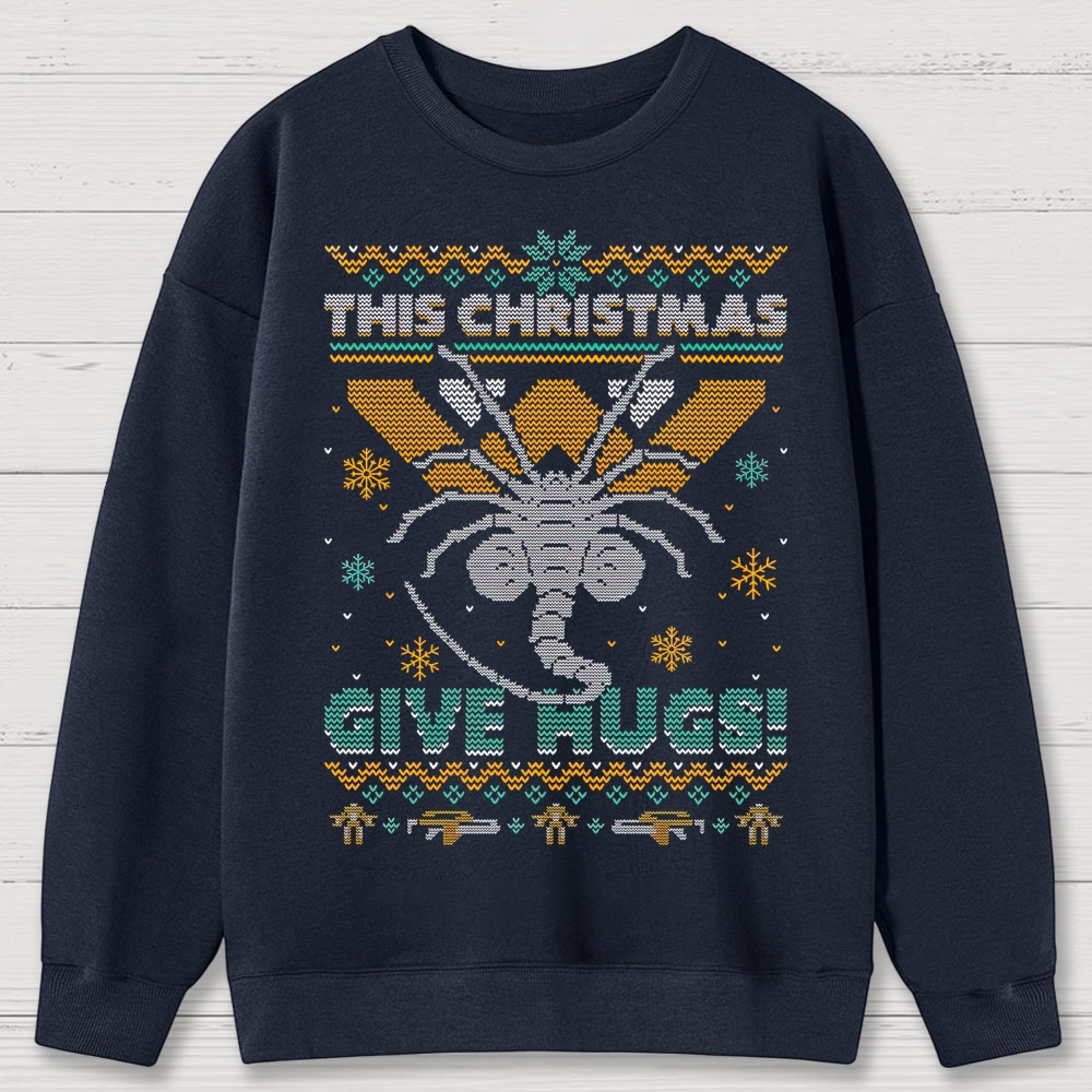 Ugly Christmas Hugs Cotton Sweatshirts