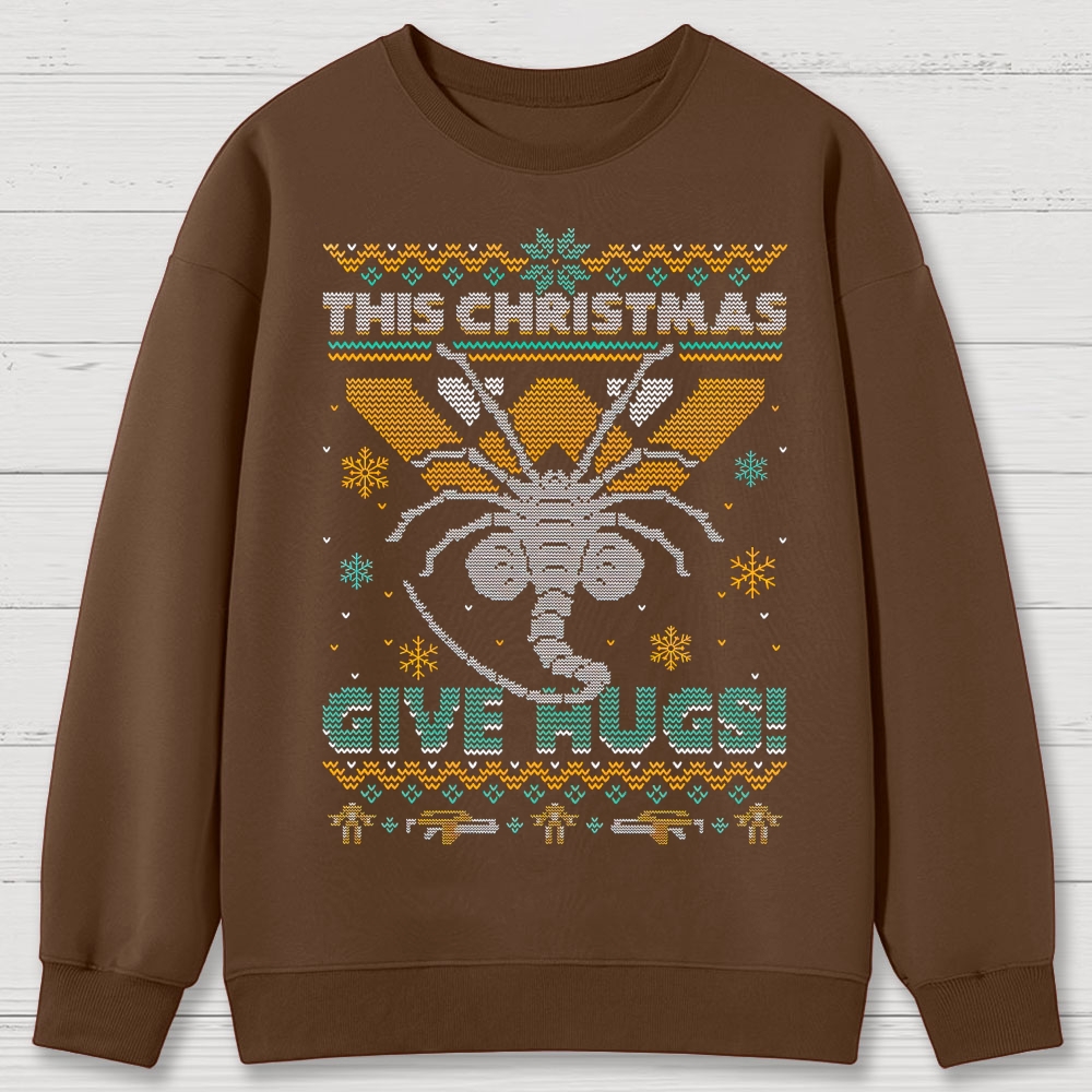 Ugly Christmas Hugs Cotton Sweatshirts