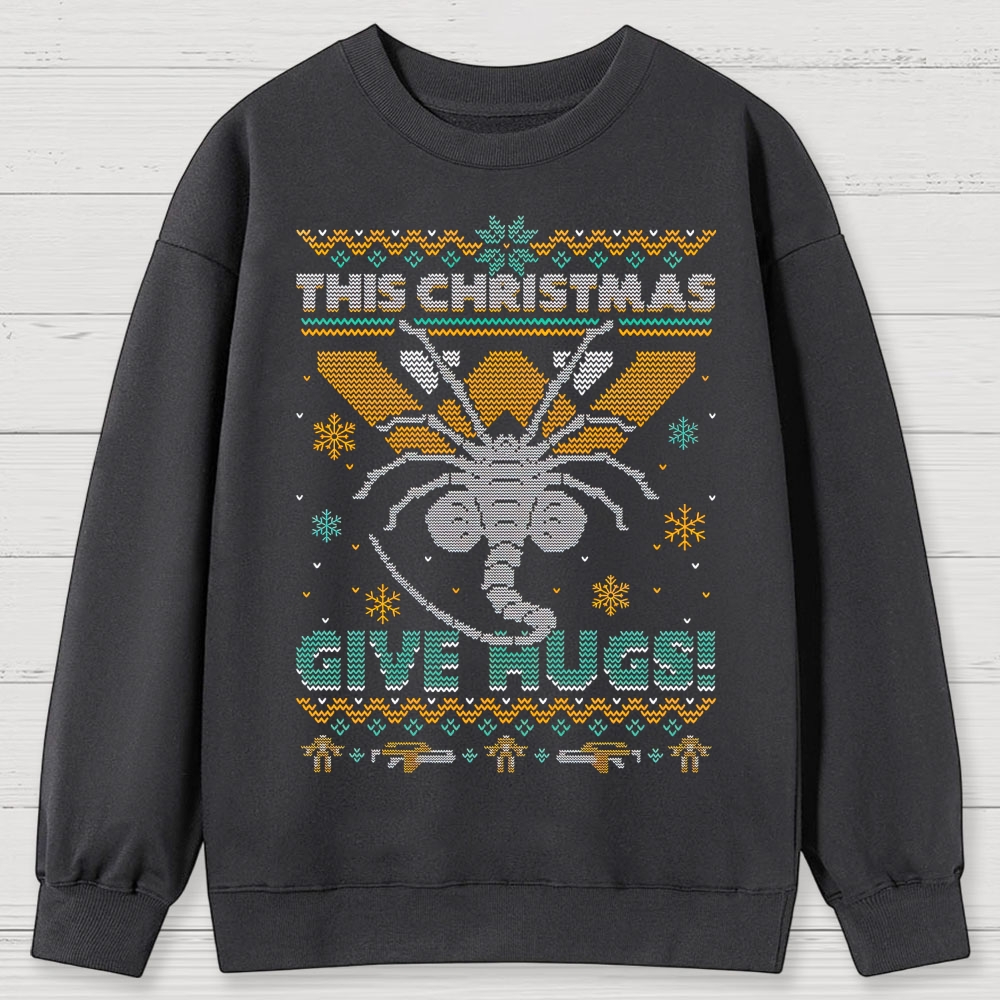 Ugly Christmas Hugs Cotton Sweatshirts