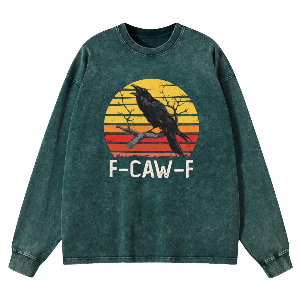 F-CAW-F Raven Retro Washed Long-Sleeved T-Shirt