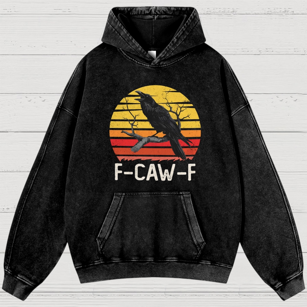 F-CAW-F Raven Retro Washed Hoodies