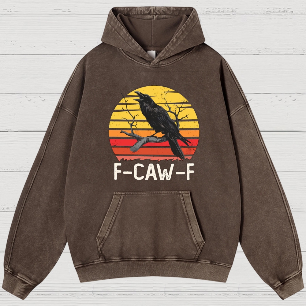 F-CAW-F Raven Retro Washed Hoodies