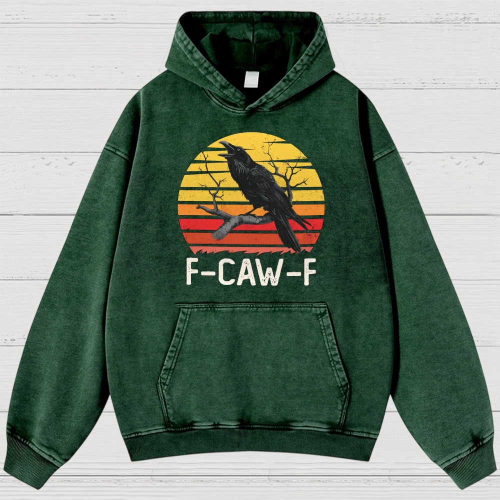 F-CAW-F Raven Retro Washed Hoodies