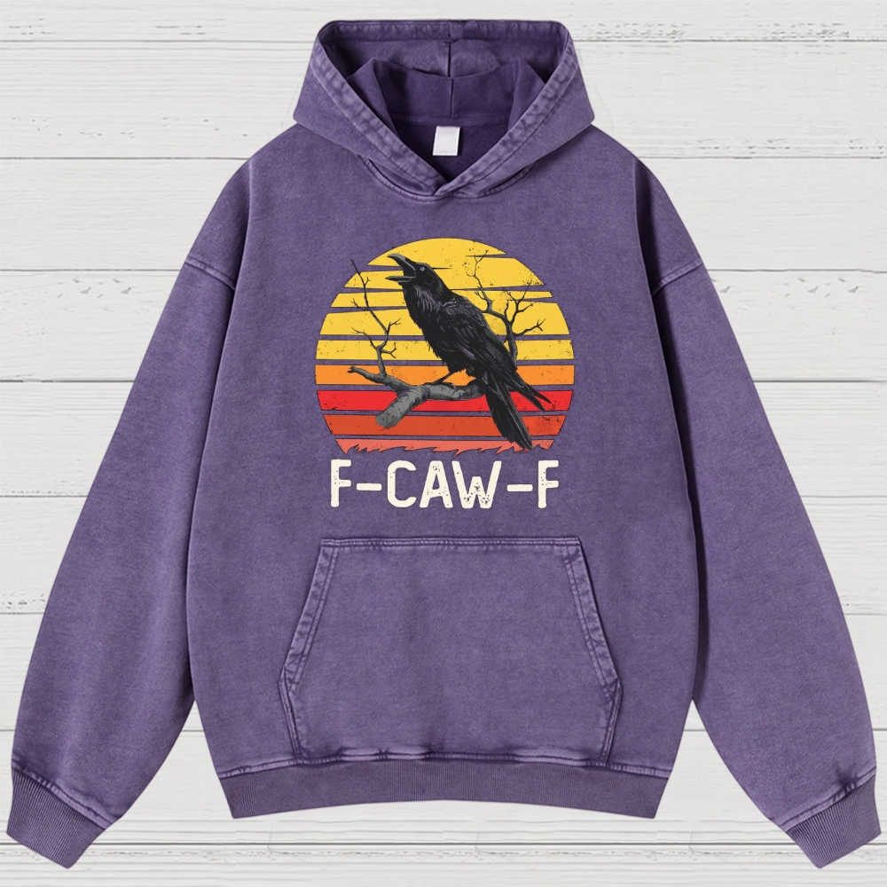 F-CAW-F Raven Retro Washed Hoodies