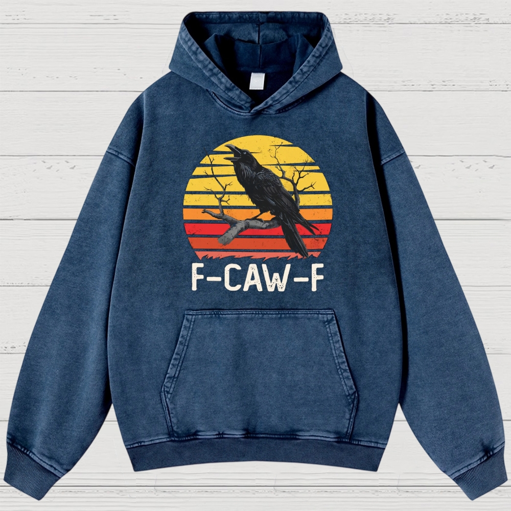 F-CAW-F Raven Retro Washed Hoodies