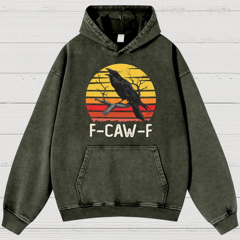 F-CAW-F Raven Retro Washed Hoodies