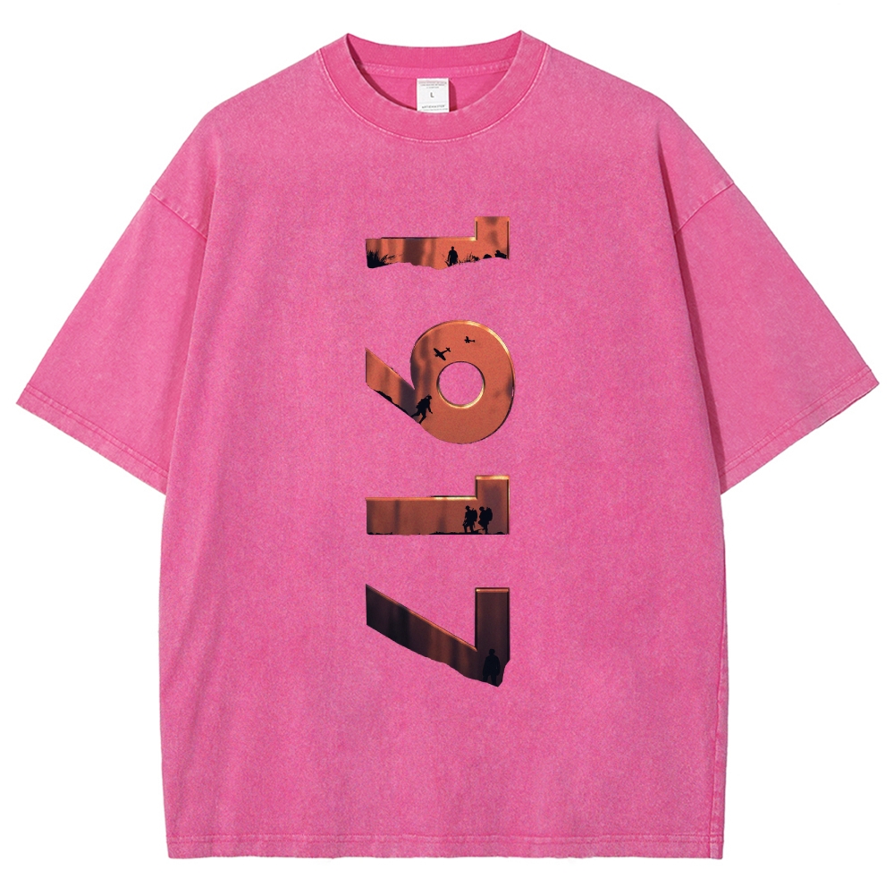 Sunset Silhouette Nature Washed T-Shirt 