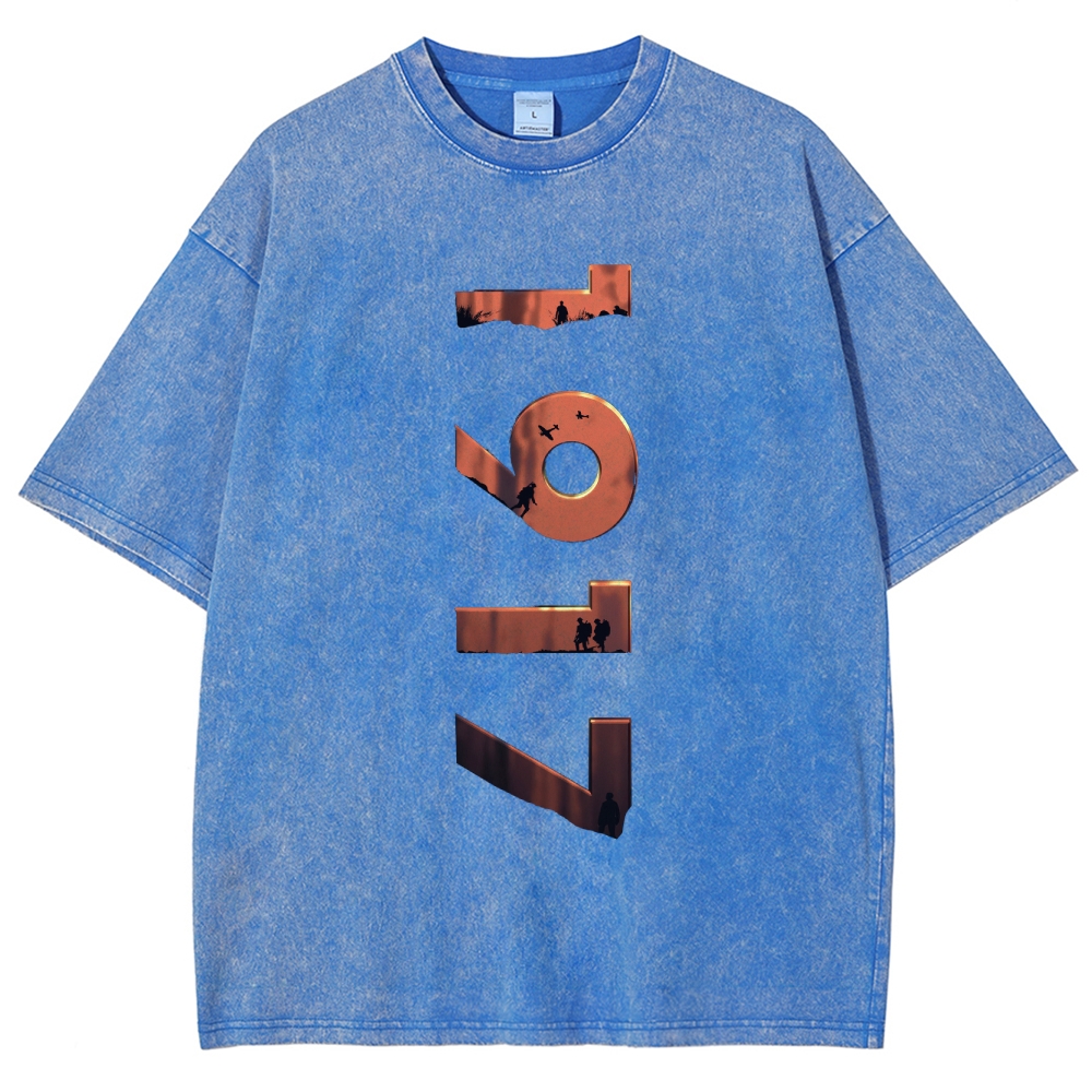 Sunset Silhouette Nature Washed T-Shirt 