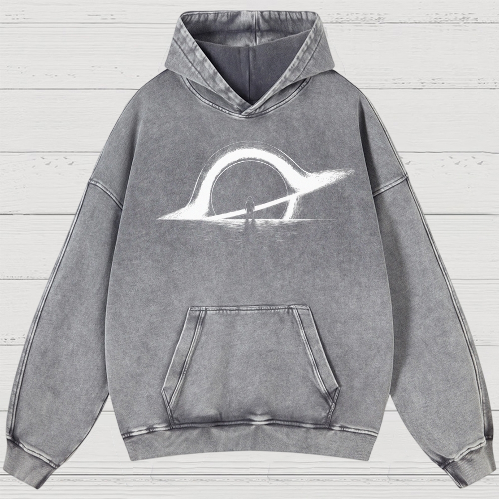 Black Holes In Space And Time Washed Hoodies 