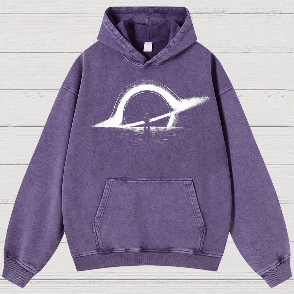 Black Holes In Space And Time Washed Hoodies 